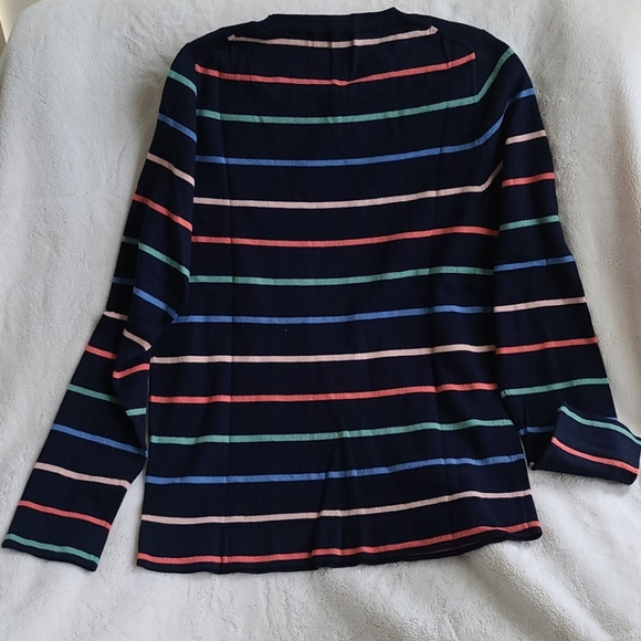 J Crew Navy Stripe Sweater - Picture 8 of 8